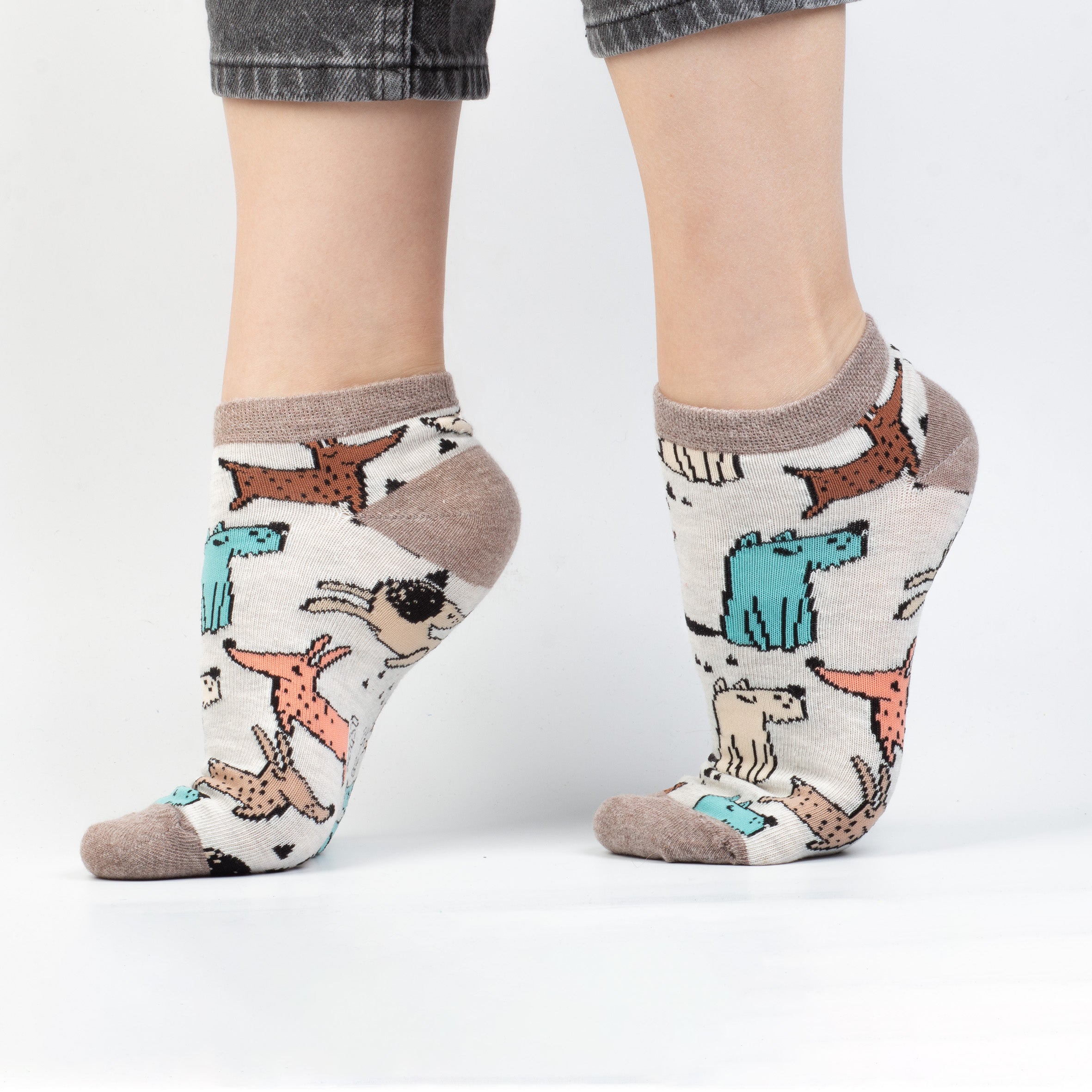 Lama-Dinazor-Köpek Desenli Çorap