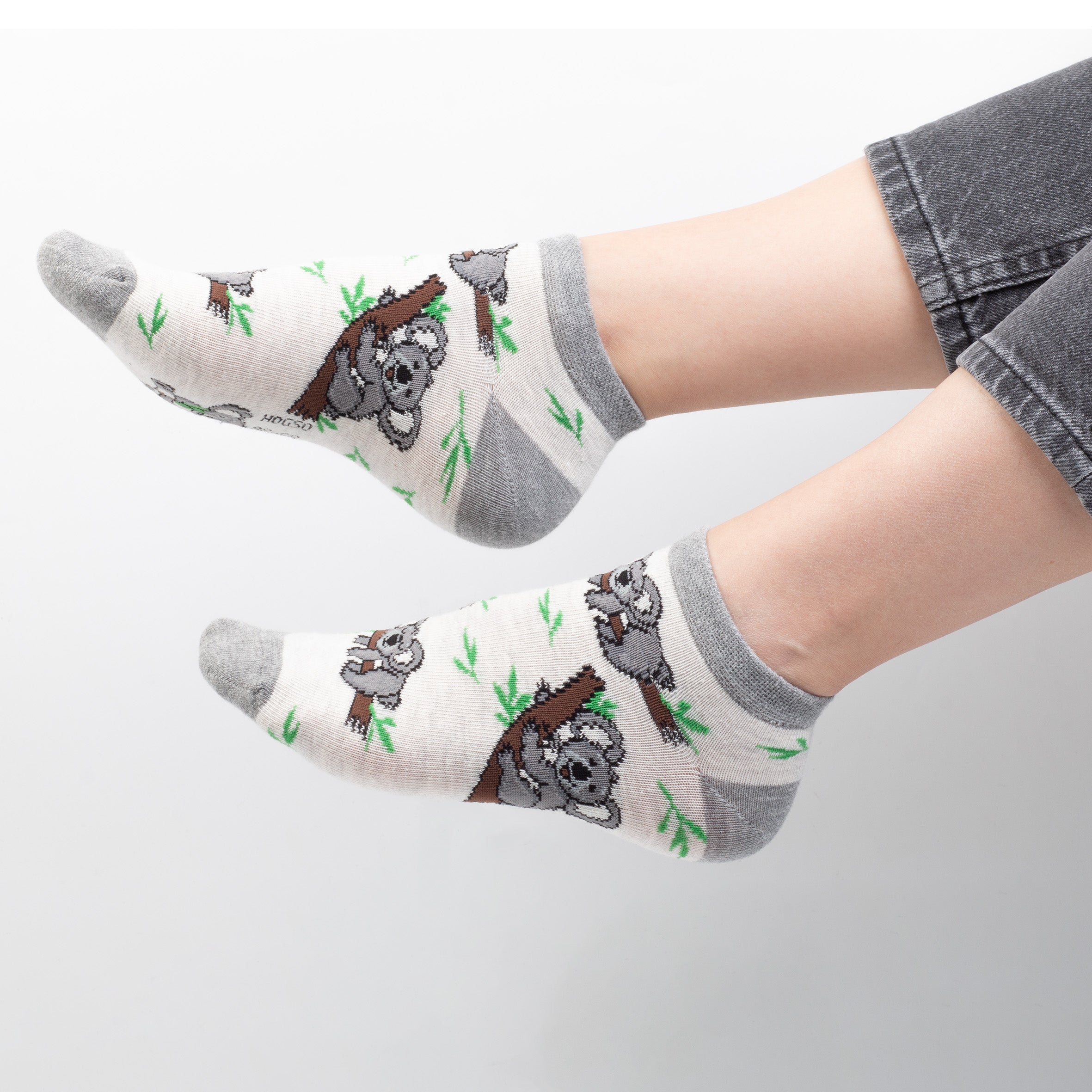 Robot-Koala-Araba Desenli Çorap