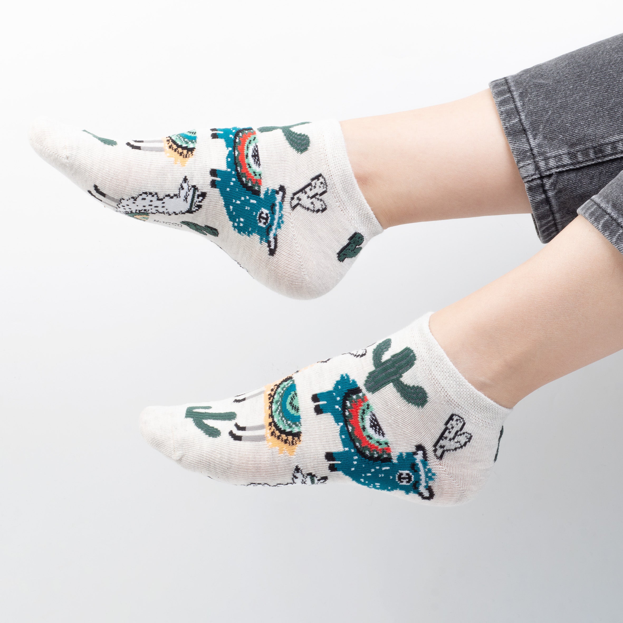 Lama-Dinazor-Köpek Desenli Çorap