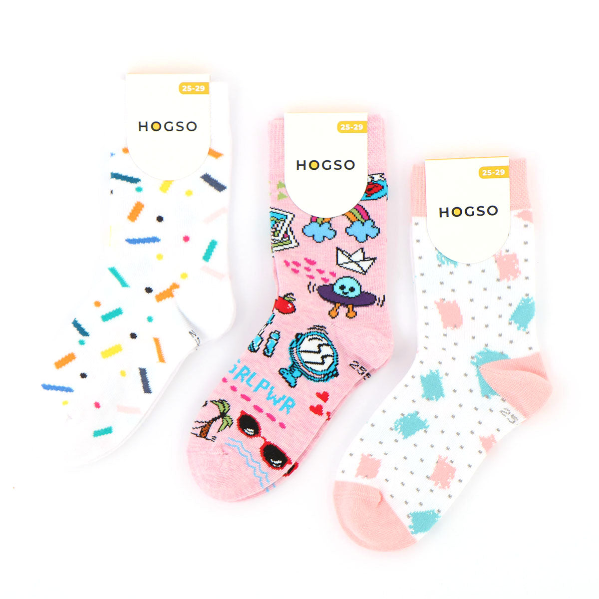 Kız Gücü-Çemberli-Fırça Desenli Çorap