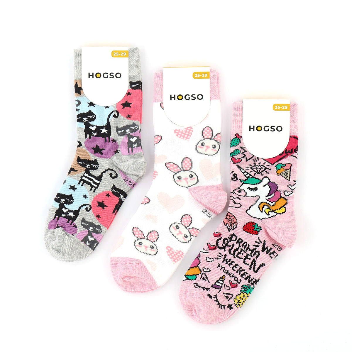 Kraliçe-Tavşan-Kedi Desenli Çorap