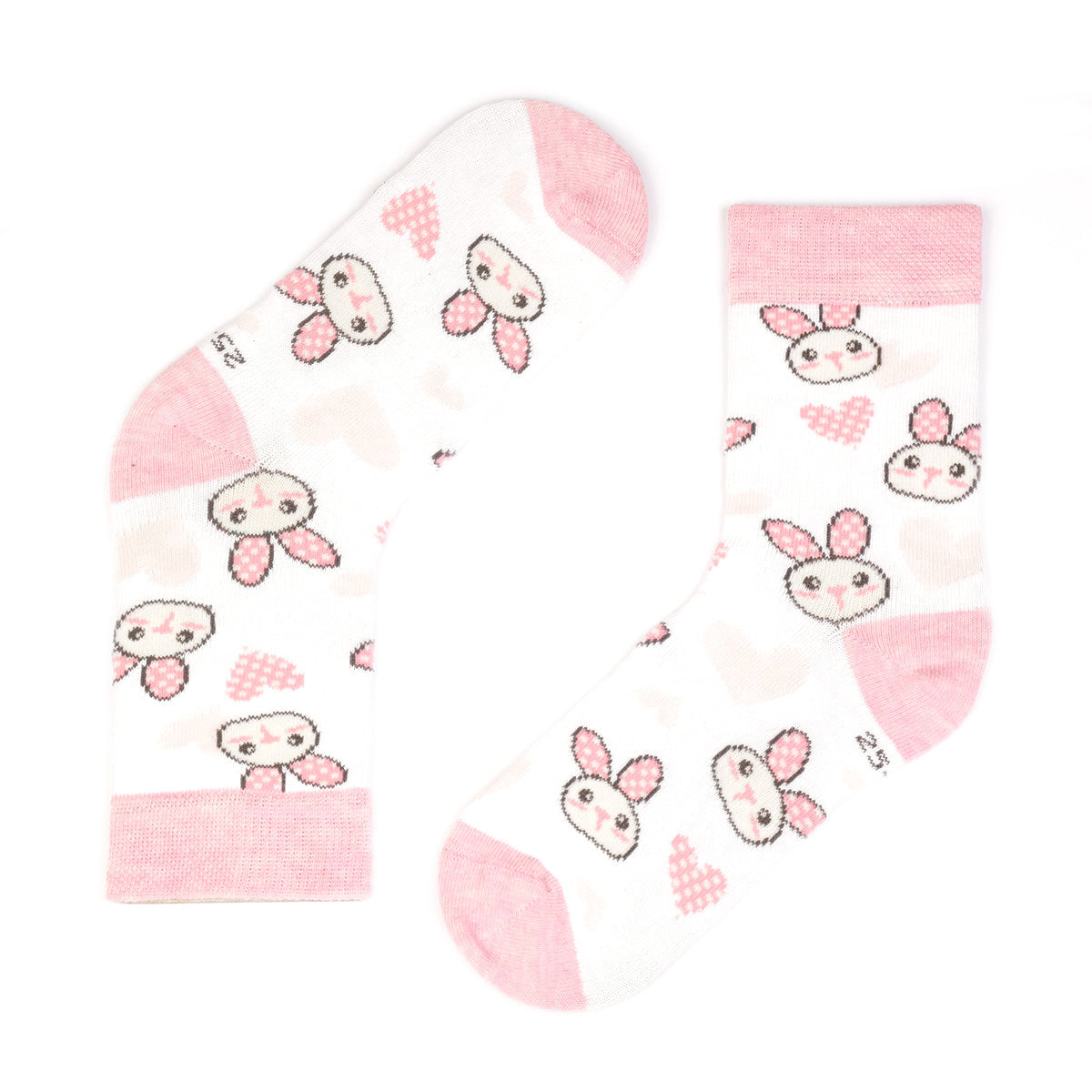 Kraliçe-Tavşan-Kedi Desenli Çorap