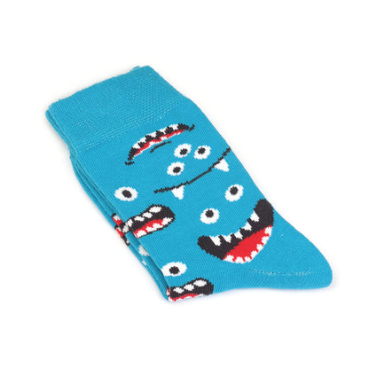 Mavi Canavar Desenli Çocuk Çorap