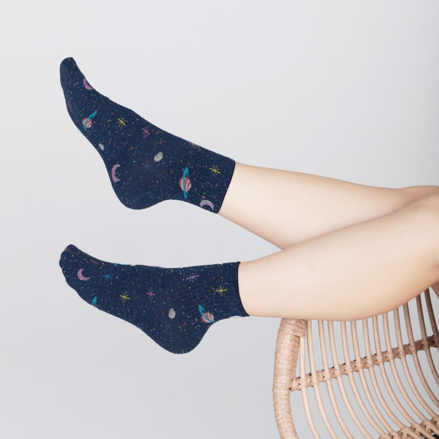 Galaksi Desenli Kadın Çorap